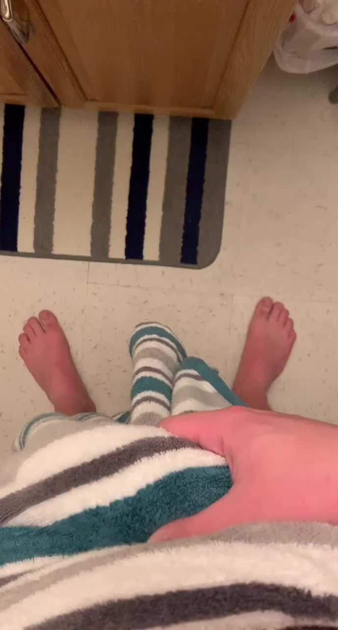 Who needs a towel when you’re home alone with a semi?