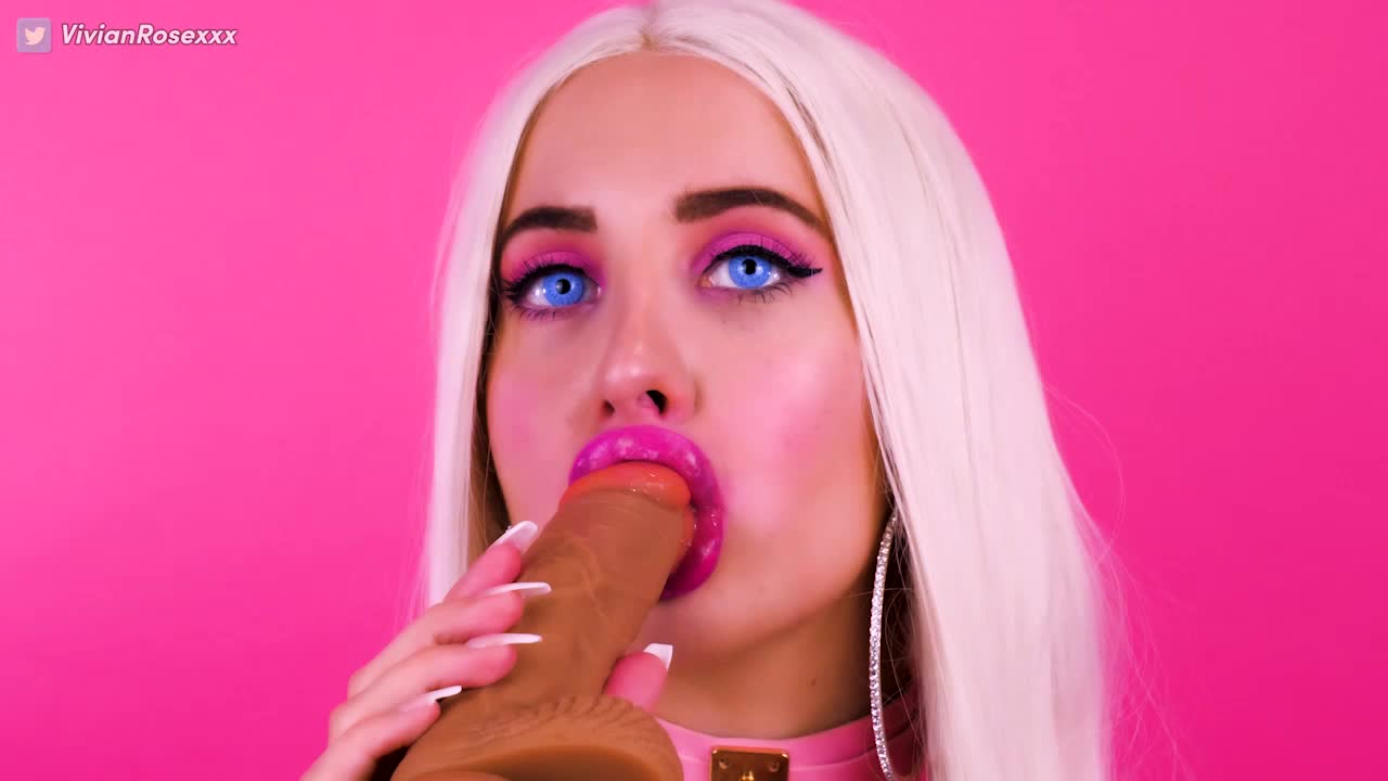 Blonde girl plays with her Toy