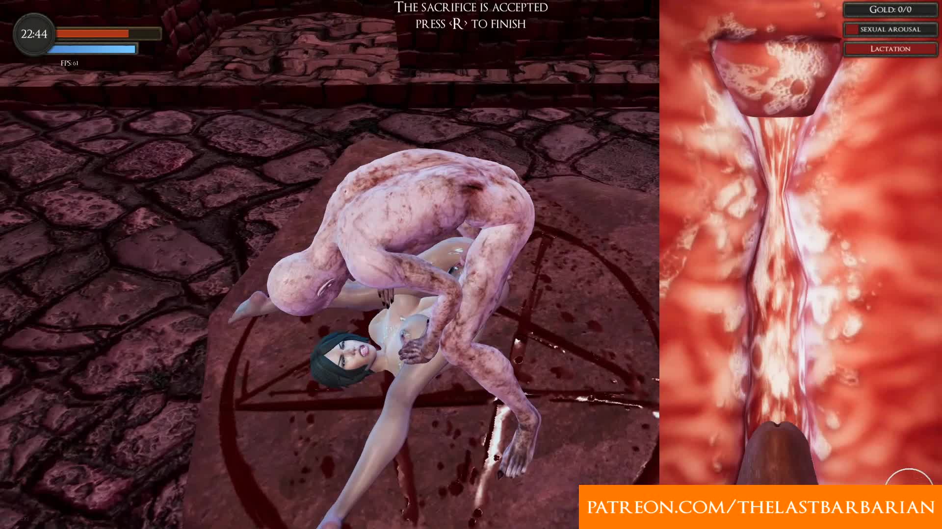 Monsters have different cock shapes to reach all her spots