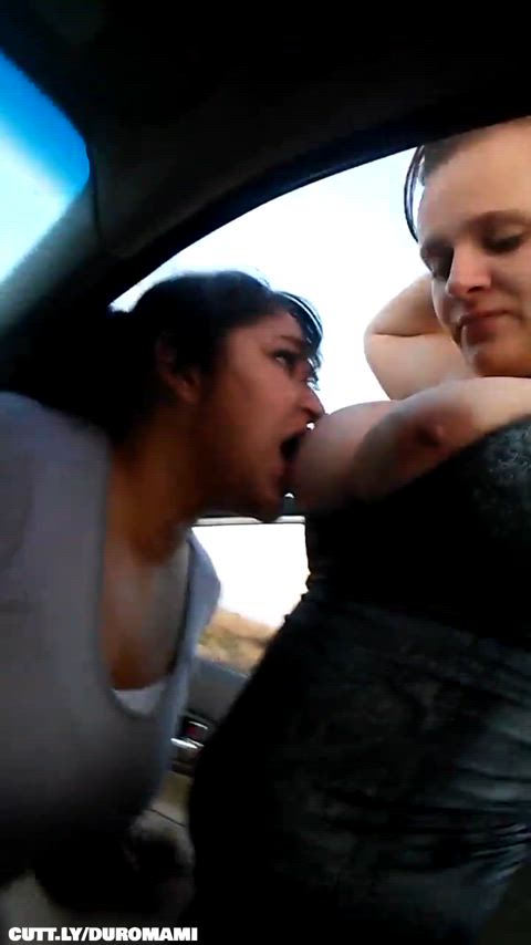 Amateur Blowjob Car Sex FFM Latina Public Threesome Porn GIF by duromami