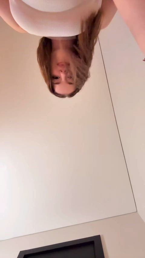 The best view of my panties, as close to your face as possible