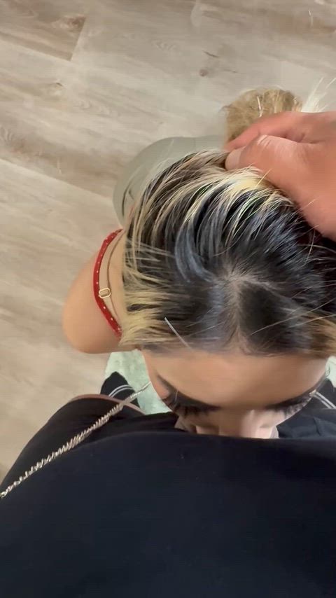 Like a good girl on my knees in my collar