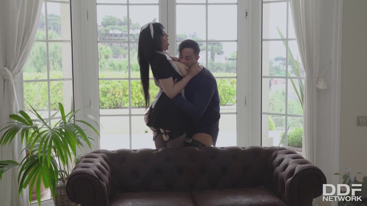 Big Tits Fake Tits Katrina Moreno Lingerie Maid Pornstar Undressing Porn GIF by mephisto31