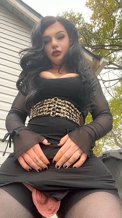 Wanna come over and suck my throbbing girlcock?