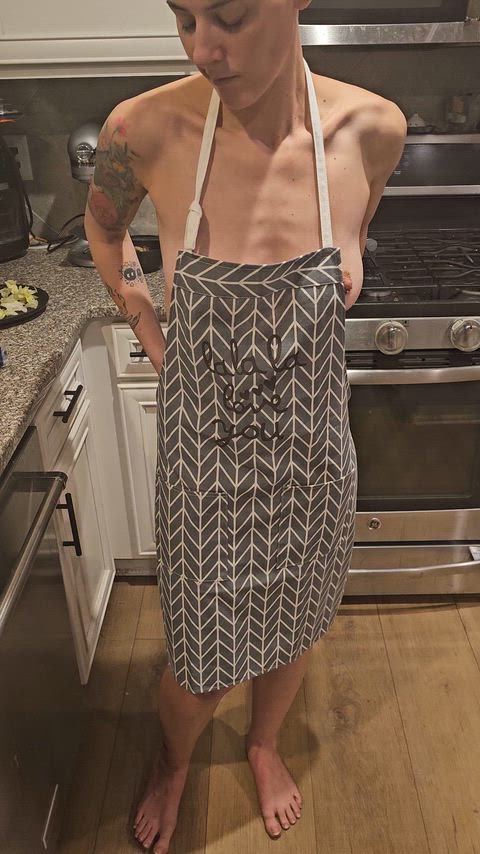 Only the closest of my husband's friends get this cooking show ☺️