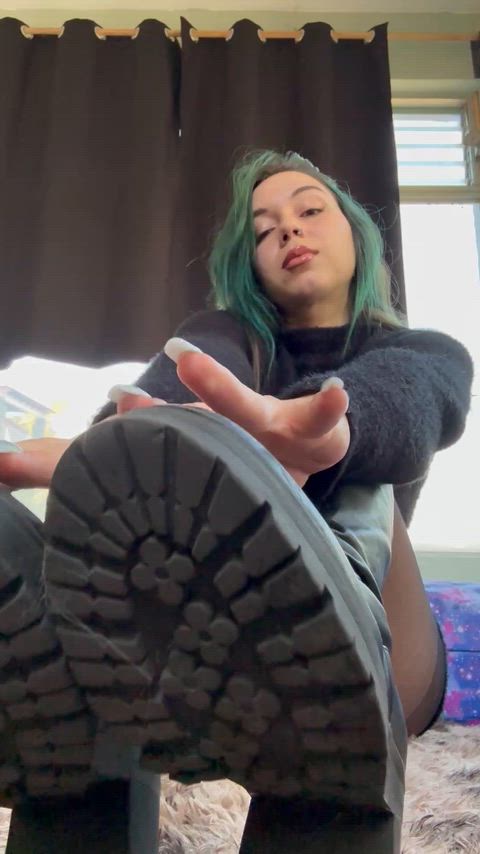 I’ll make you worship my boots long enough until you whimper and drip to see my pantyhose feet.