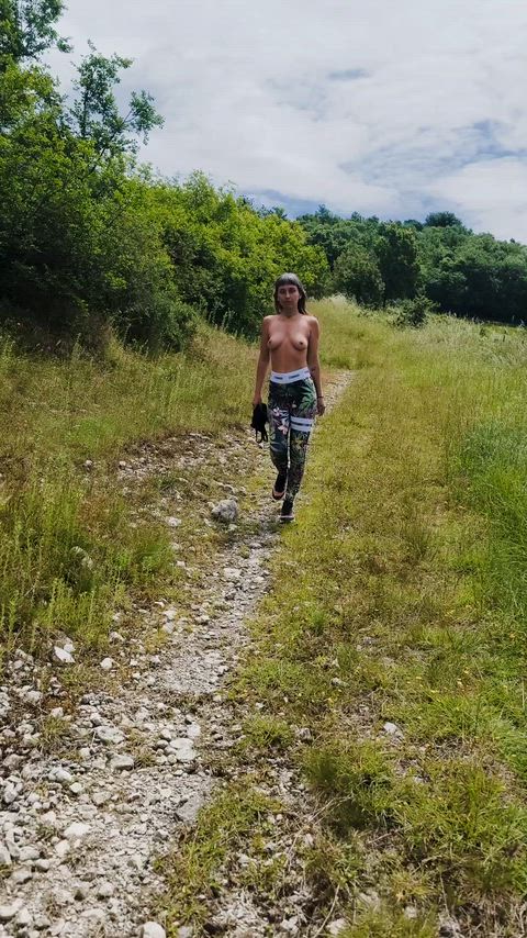 Smiling cuz I know you're looking at my boobs