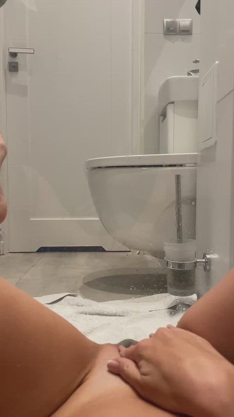 my stream hitting the shower glass door