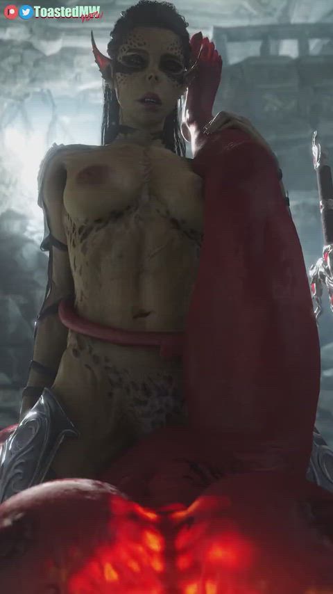 Lae'zel grinding on Karlach (Baldur's Gate) [ToastedMW]