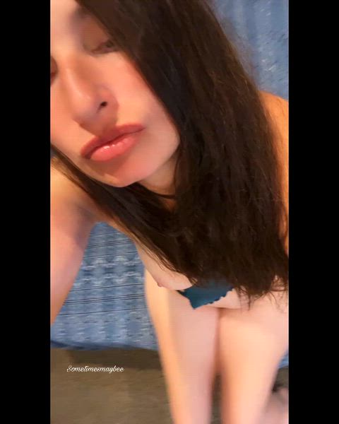 Just playing with my panties before I play with my pussy