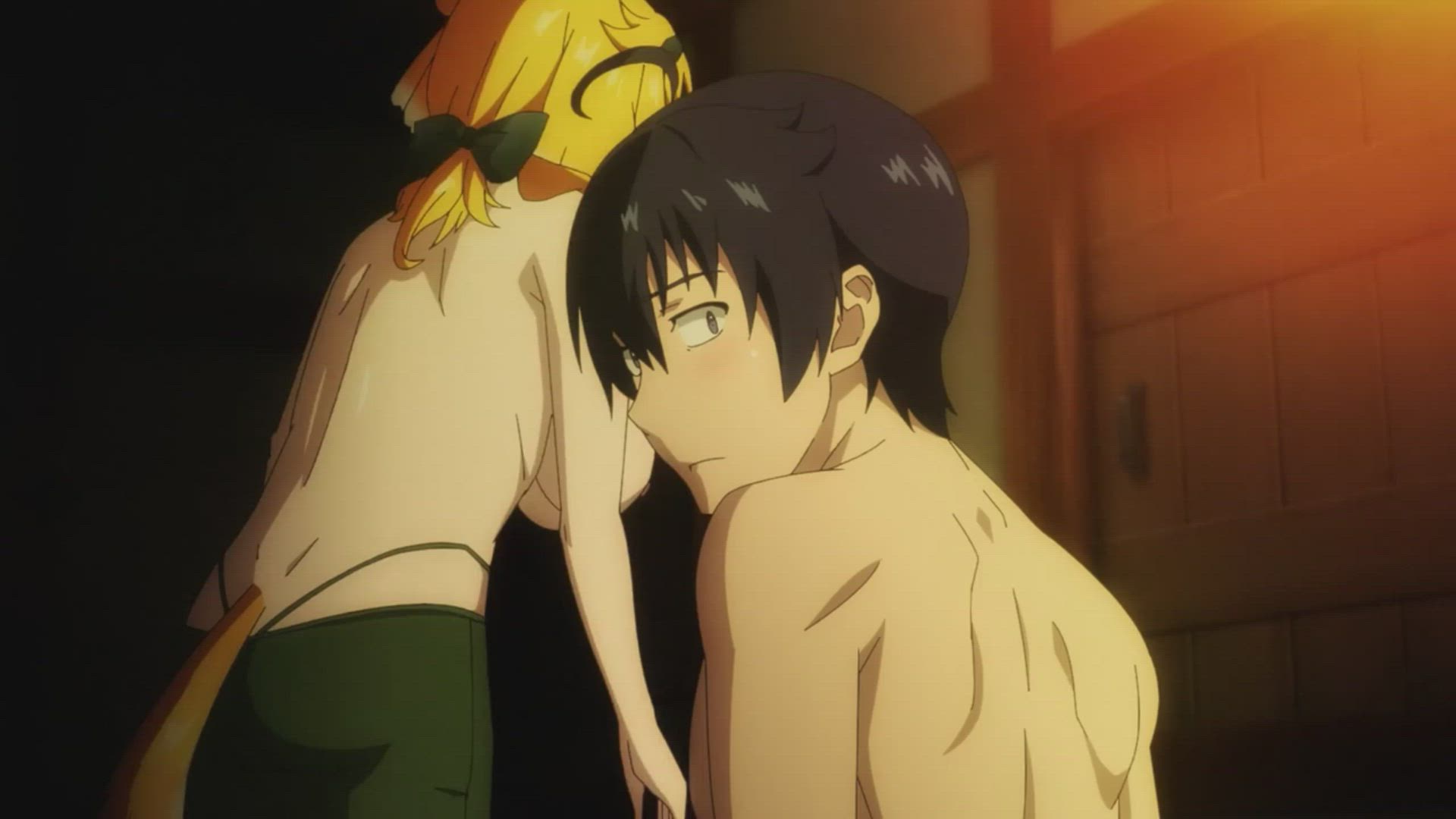 Nude Roxanne, Fondle her boobs [isekai meikyuu de harem wo]