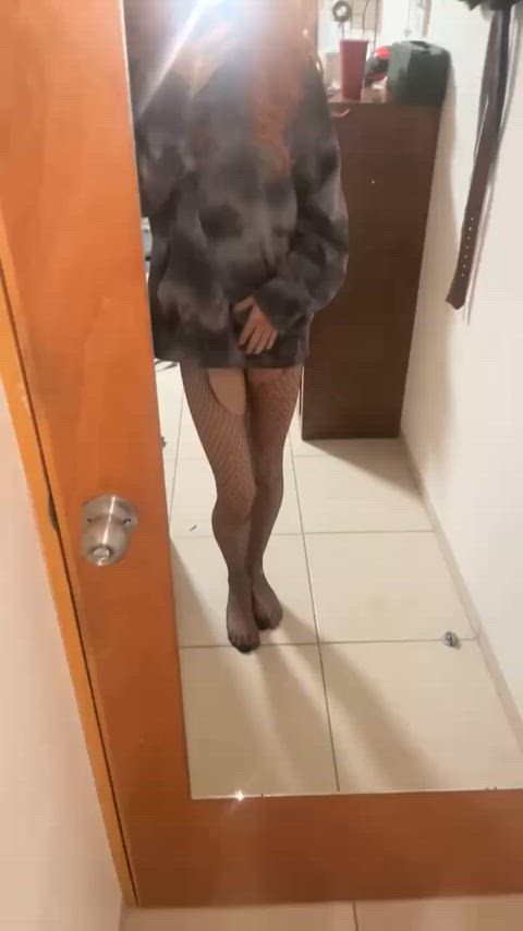 Is there a better combo than fishnets a big cock?
