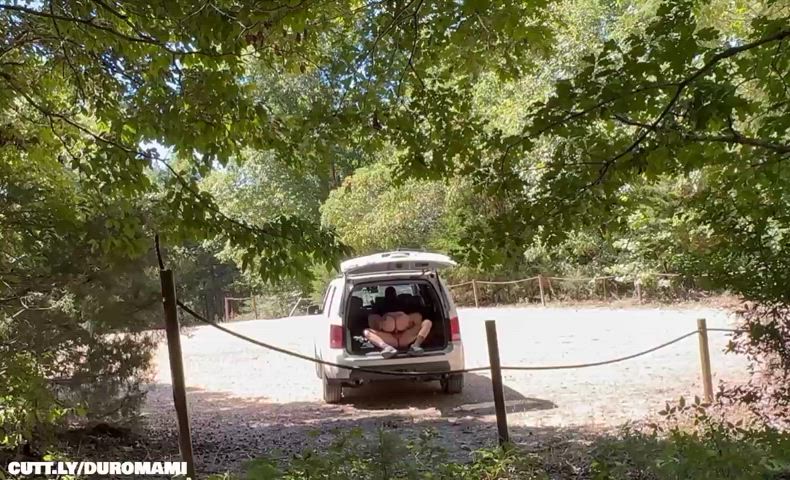 Amateur Car Sex Cowgirl Outdoor Public Real Couple Riding Sex Standing Doggy Porn GIF by duromami