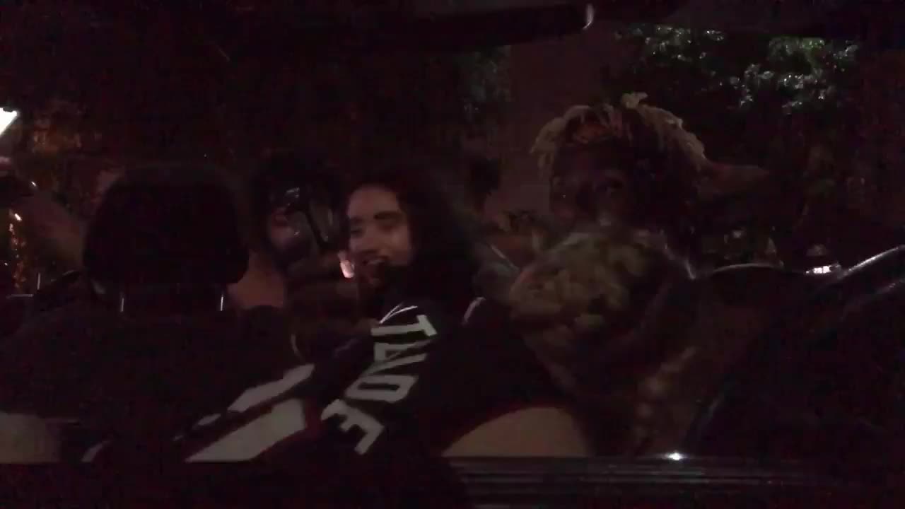 Two White Girls in a Car in Miami