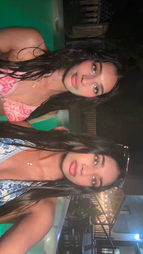 Pink and blue bikini sisters pt. 2