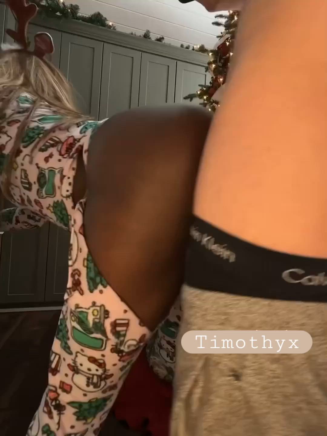 Ebony girlfriend gives me a Christmas present