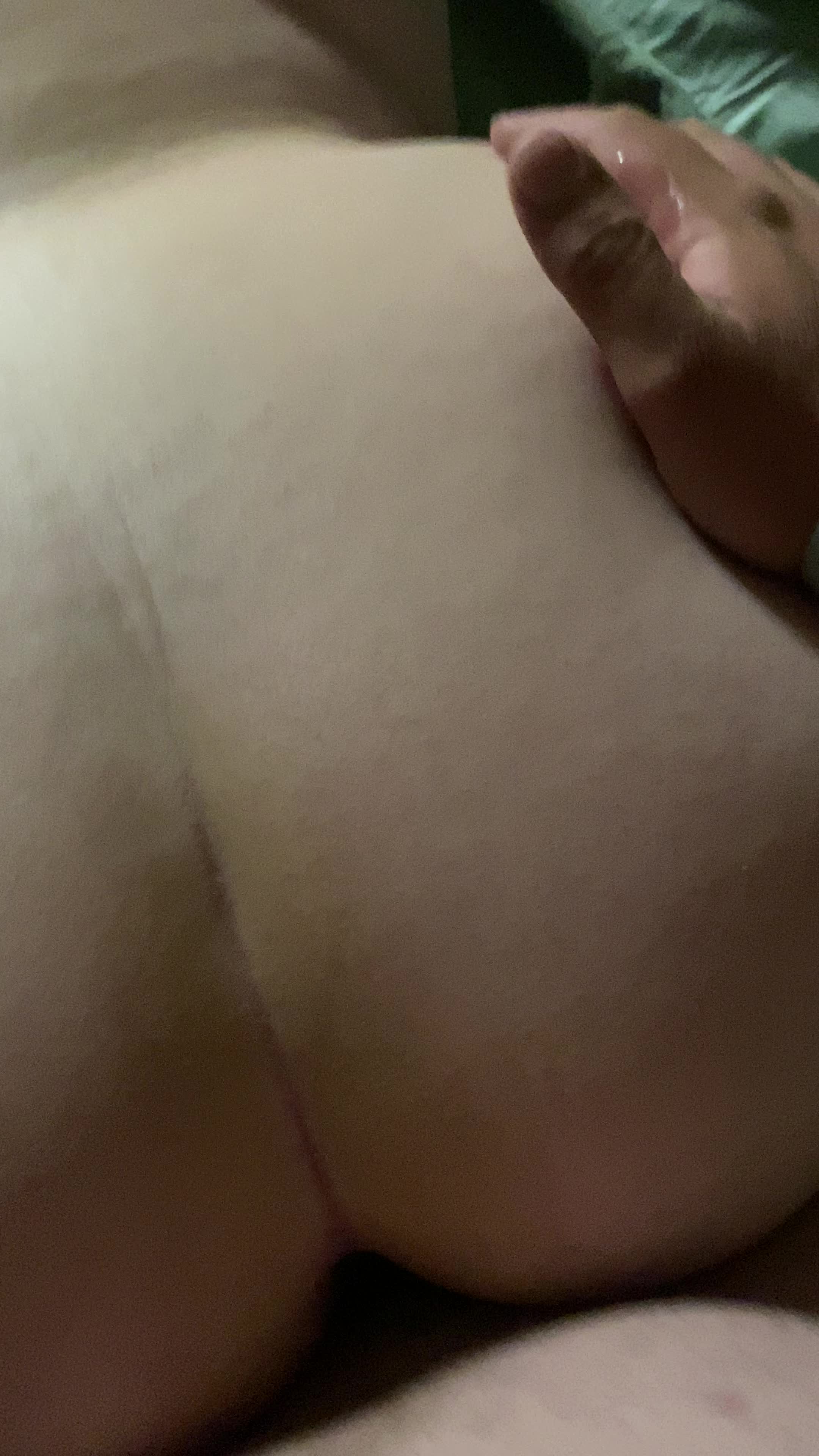 Just feeling her breasts makes her moan