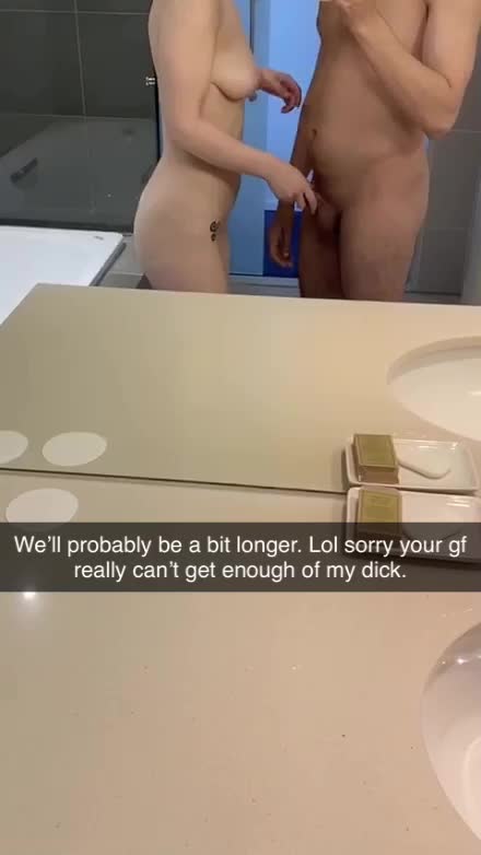 While my bf was downstairs at the wedding reception, his best friend and I were upstairs going at it like rabbits in the hotel room. After asking how long we’d be, he sent this snapchat to my bf. God I really get way too horny after a few drinks🙈
