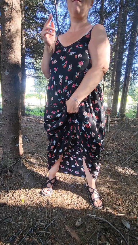 Flashing my bush on a walK the neighbors saw EVERYTHING haha thumbnail