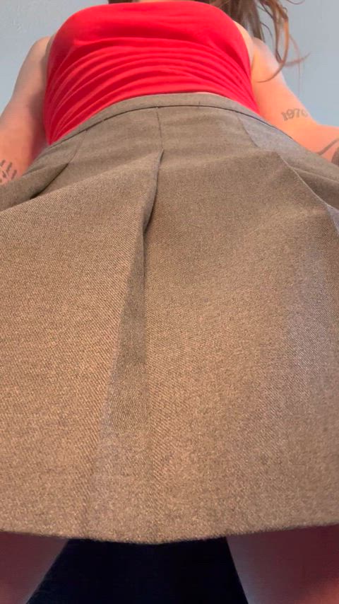 Giving you a quick look at what’s under my skirt
