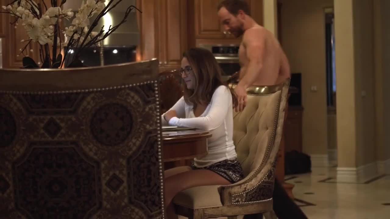 Wife Groped While Using Laptop