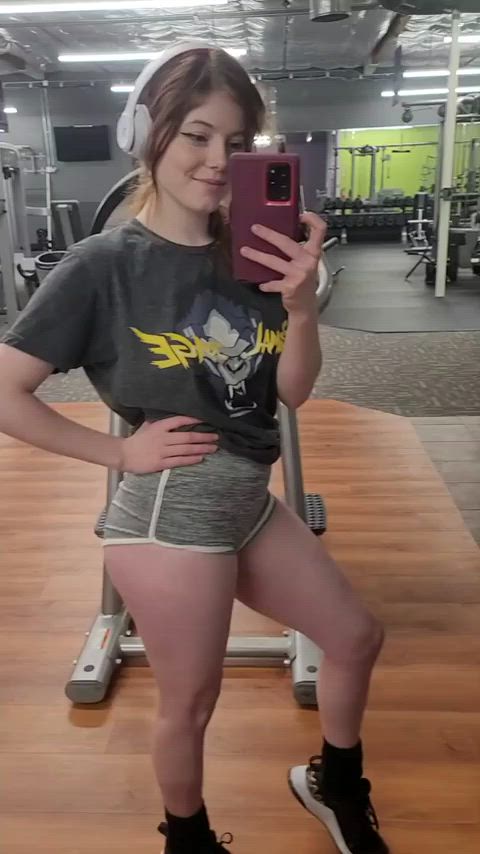 Amateur Big Tits Cute Exhibitionism Exhibitionist Gym Natural Tits Public Solo Tits Porn GIF by populardick