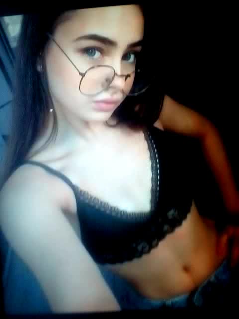 On her pretty face
