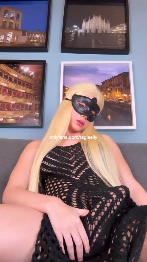 Amateur Big Dick Blonde Cock Masturbating OnlyFans Sissy Solo Trans Porn GIF by gisellyangel