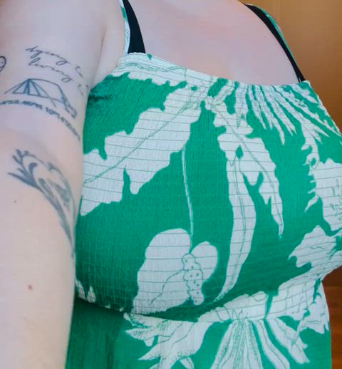 Prefer my massive N cup tits in a dress, a bikini or naked