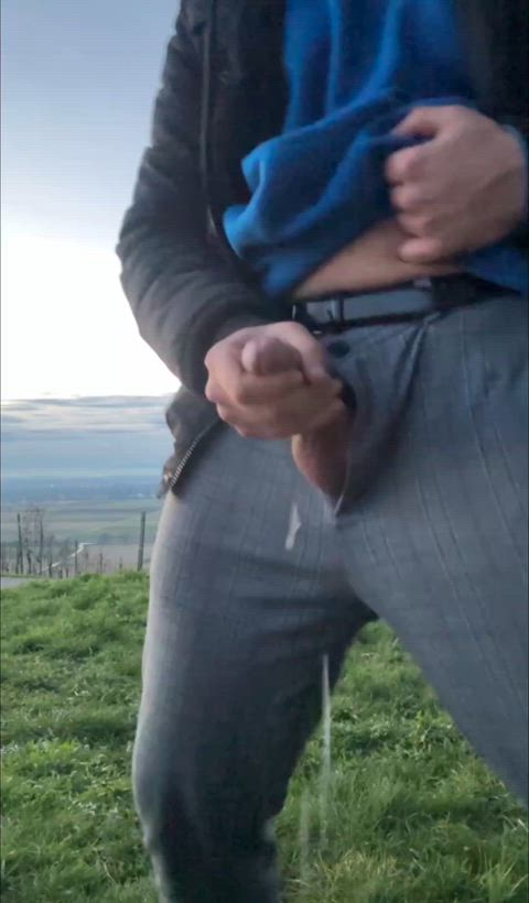 Cumming and moaning so much in Public