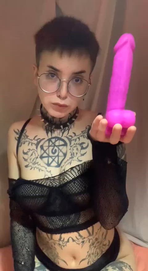 A little face fucking and spitting with my dildo to warm up that dirty throat thumbnail