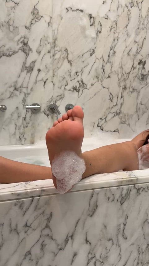 Stressful day, it's better that you're giving me a foot massage