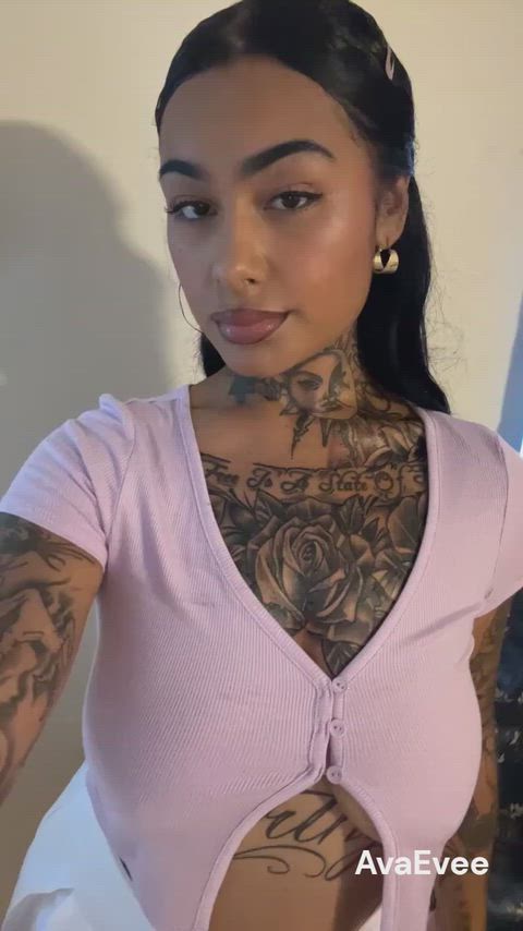Amateur Babe Brunette CamSoda Camgirl Cute Homemade Latina Tattoo Teen Porn GIF by camsoda