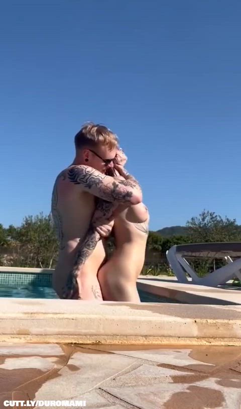 Amateur Cum On Ass Cumshot Real Couple Rough Swimming Pool Tattoo Teen Porn GIF by duromami