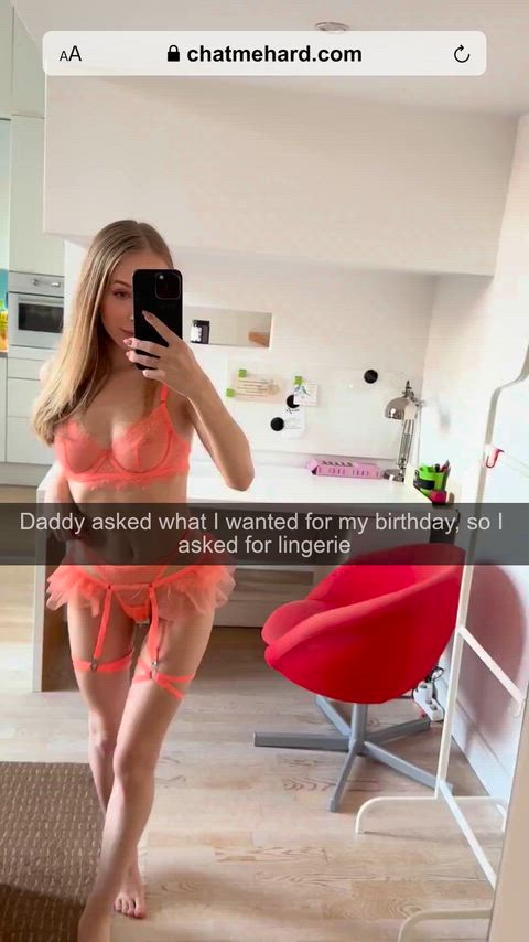 Daddy couldn't hide his erection, and I couldn't hide my lust