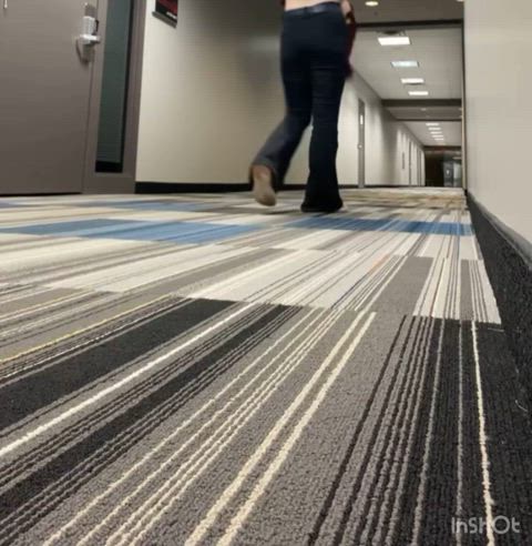 [f] cartwheel in office hallway