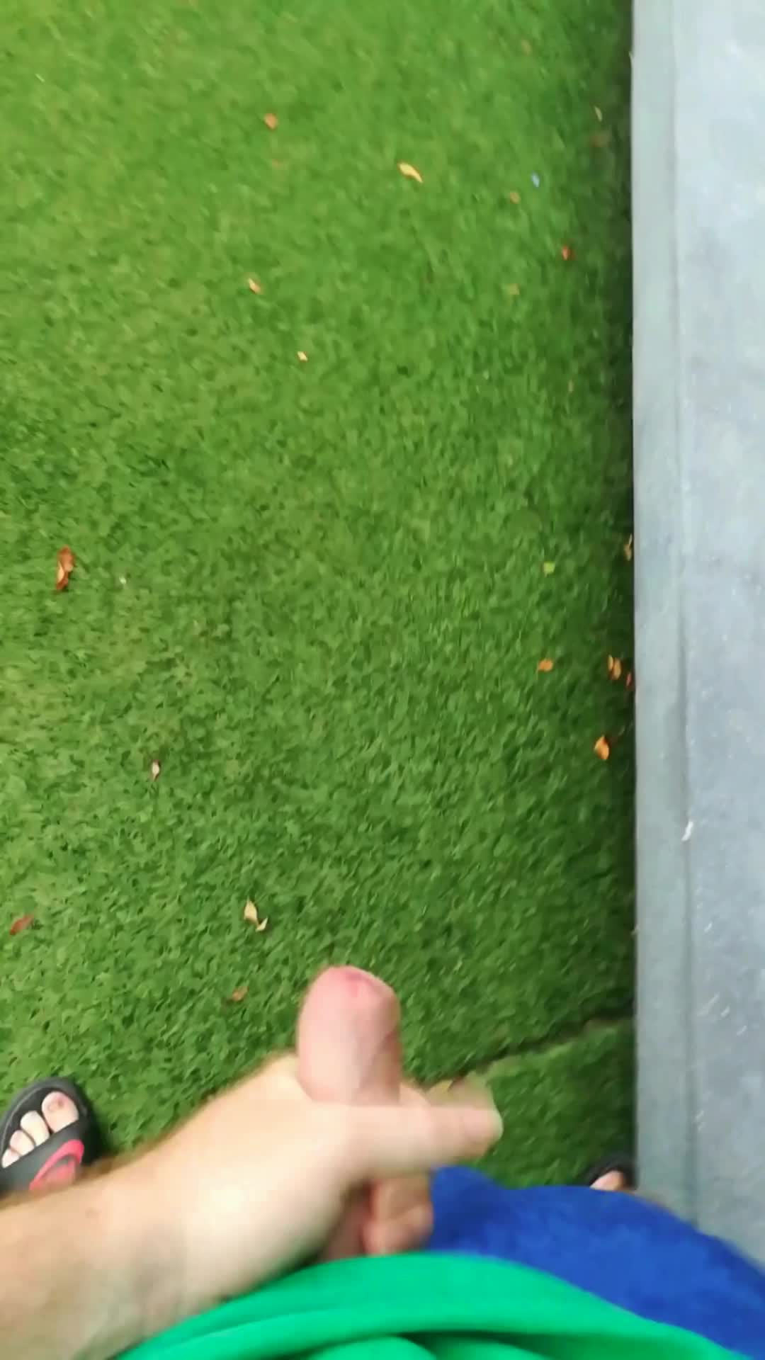 Thanks for 100 followers. Here's one of my biggest unedged cumshots ever, I was so horny I just had to shoot. 12 shots all over outdoors