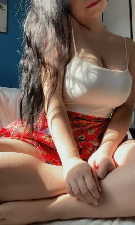 Do you like my huge natural tits? :3