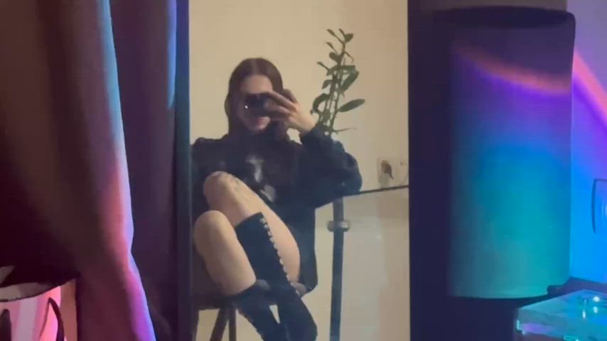 Amateur Cute Homemade Hottie Mirror NSFW Selfie Sexy Teasing Teen Porn GIF by maariii