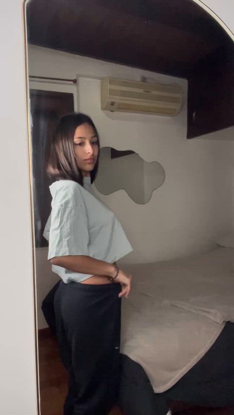 Stripping after a good day at school