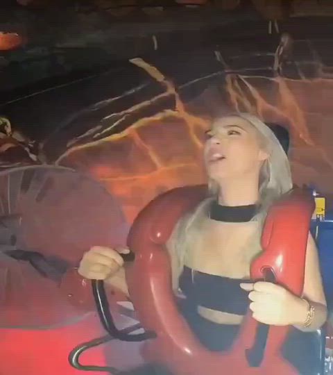 Accidental Amateur Blonde Cute Embarrassed Homemade Natural Tits Nipslip Public Tits Porn GIF by populardick