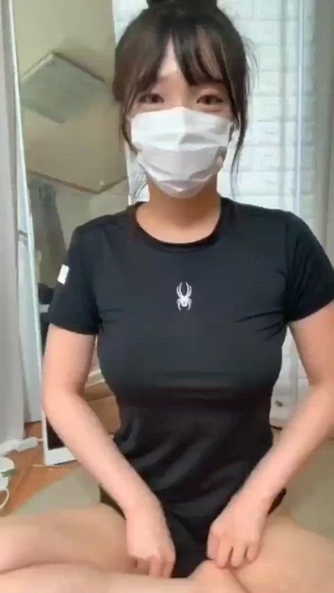 Amateur Asian Big Tits Boobs Korean Natural Tits Perky Petite Tits Titty Drop Porn GIF by populardick