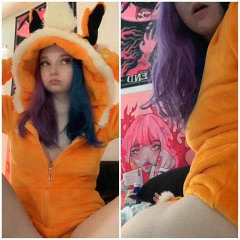 Flareon fingering her tight little asshole [POKÉMON] (spookybaby777)