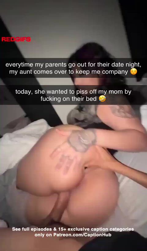 fucking my aunt on my parent's bed... 😅