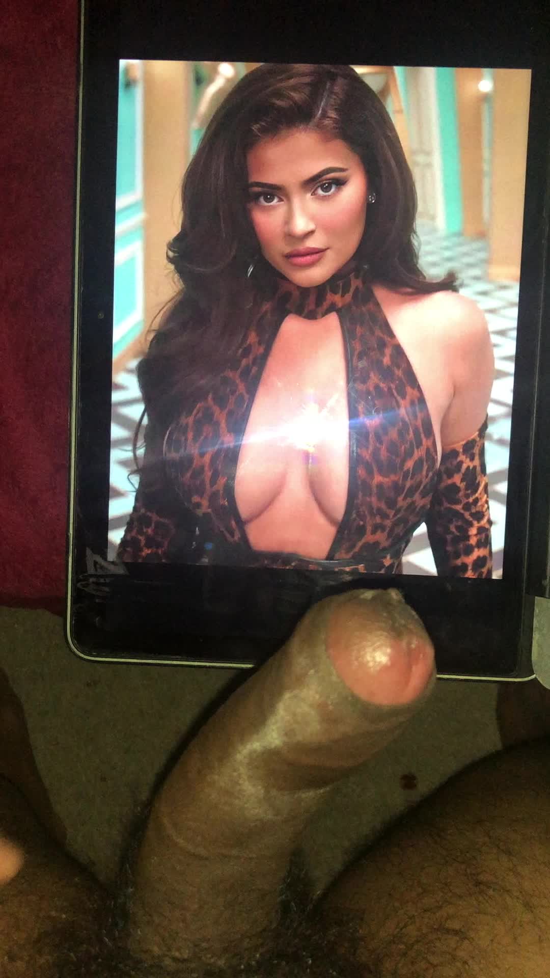 Been a while since I’ve tributed but had to spray Kylie Jenner with my load for this pic