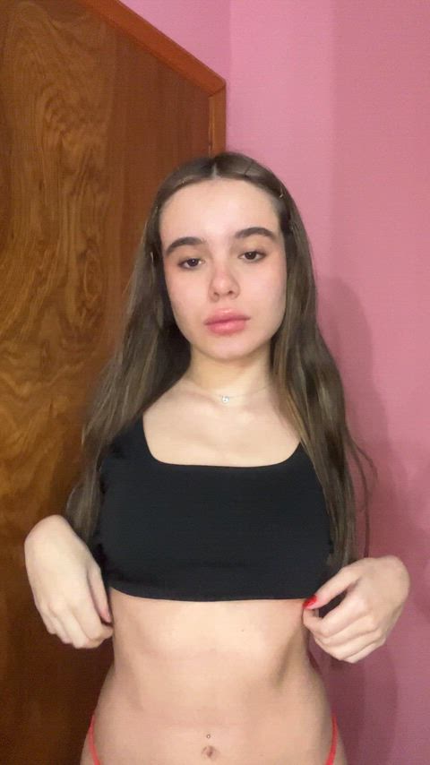 Enjoy the view of my barely legal tits