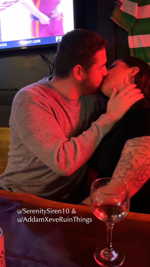 partner swap in a bar