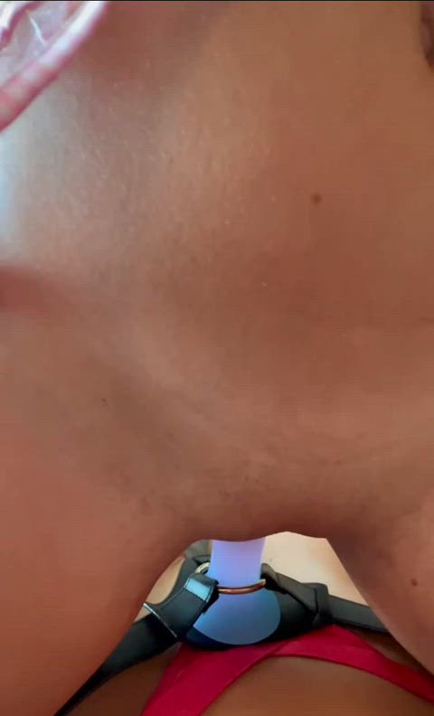 Amateur Big Tits Creamy Cum Fake Tits Female POV Homemade Petite Riding Strap On Porn GIF by populardick