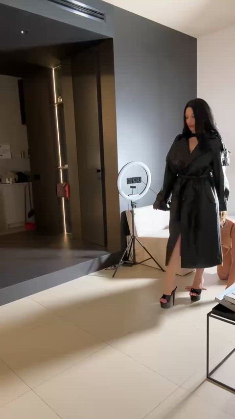 this bitch on a leash craves your cum