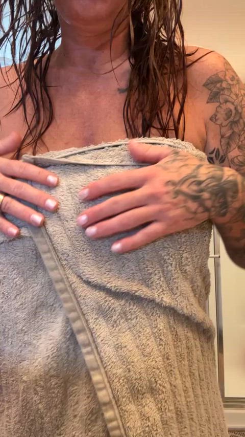 Showing off my 40 year old knockers.